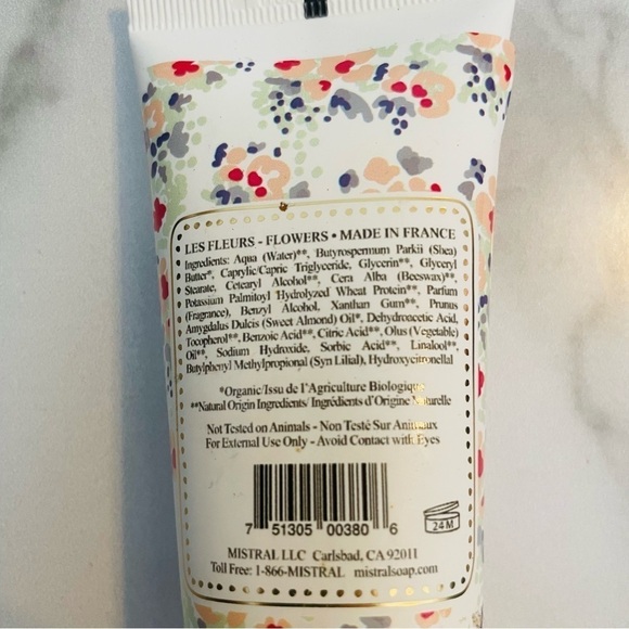 Mistral Les Fleurs Luxury Hand Cream- Papers Fantaisie Collection- 2fl oz - Picture 6 of 7